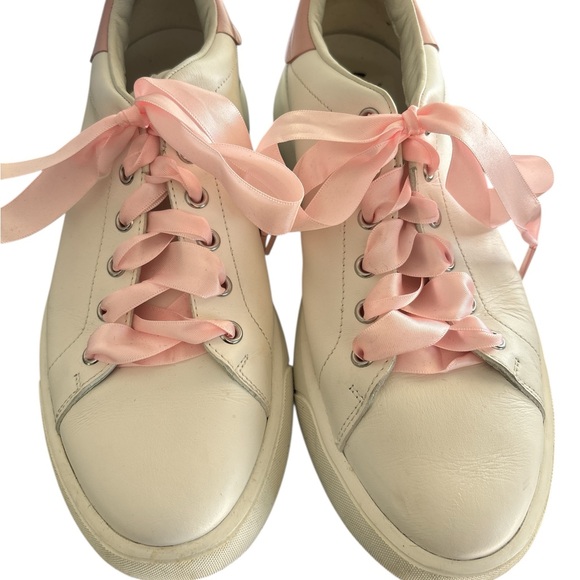 Stuart Weitzman White and Pink Athletic Shoes - Picture 5 of 6